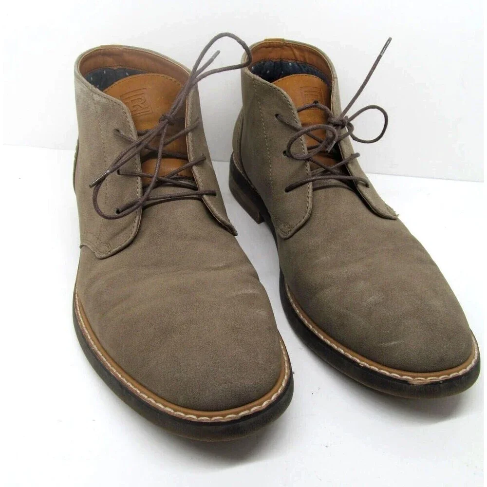 Rye By Hawker Rye Mens Olive Suede Chukka Boots Size US 10.5